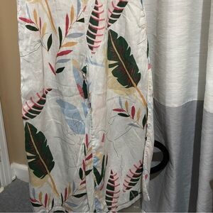 Cynthia Rowley 100% linen wide-leg cropped pants